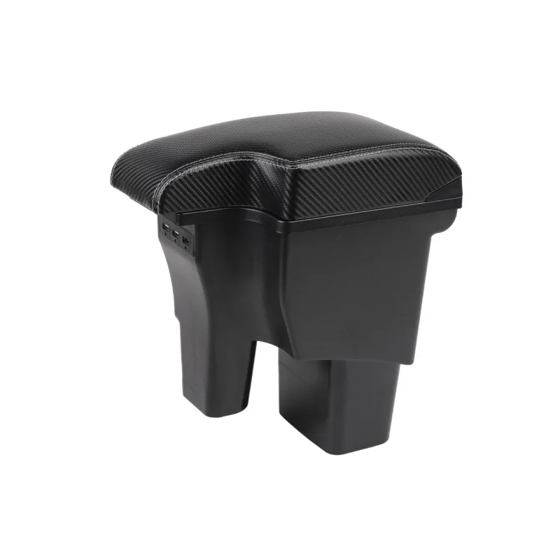 tiypeor usb car center console armrest box front position auto part with cup holder leather interior storage armrests-3