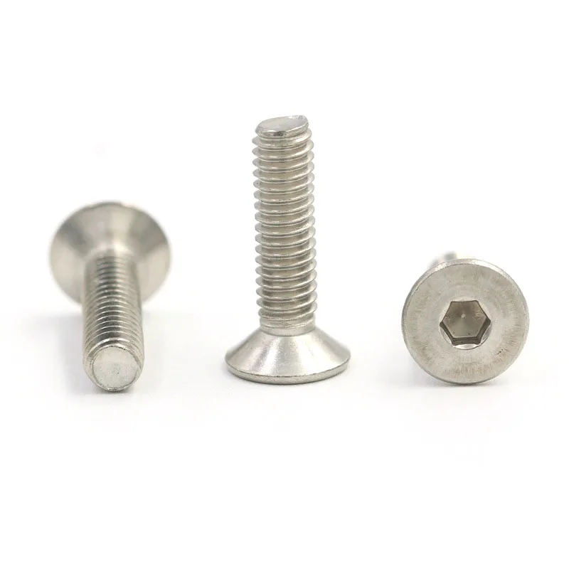 Ultra Low Profile M3 M4 M5 M6 M8 SS Stainless Steel Black Oxide CM Thin Flat Head Allen Wafer Hex Socket Cap Screws