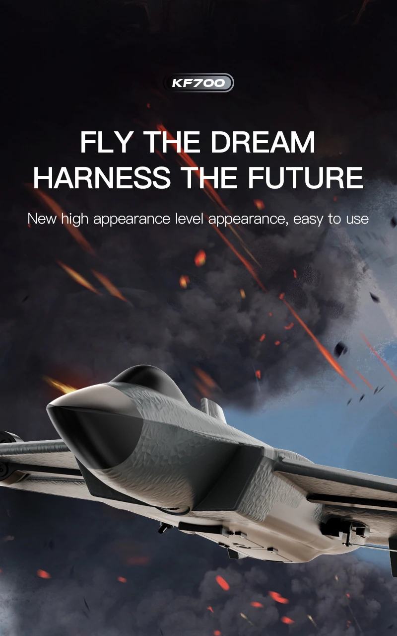 HOSHI KFPLAN KF700 J20 RC Plane 2.4G 6CH Remote Control Airplane Radio Control RC Glider Fixed Wing Foam Outdoor Toys Kids Gifts