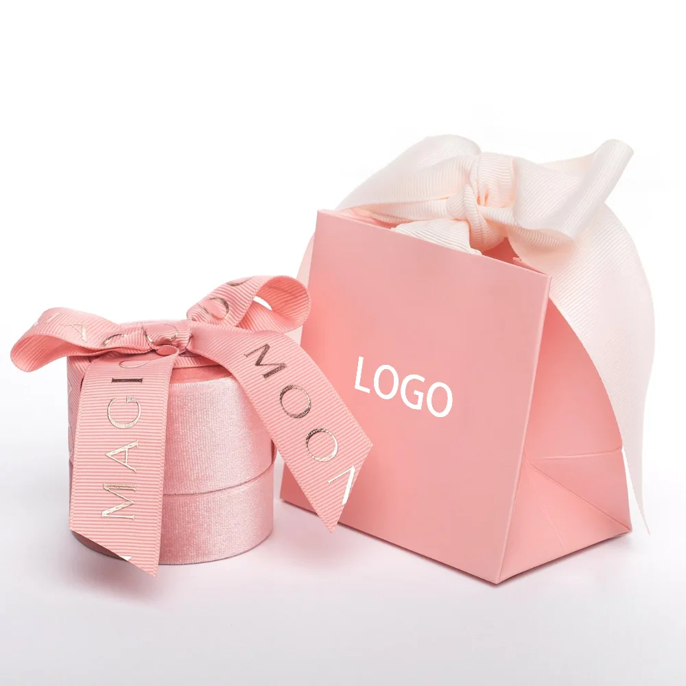 New Pink Cherry Blossom Gift Bag Creative Small Fresh Tote Bag Paper Bag  Spot Cosmetic Packaging Bag - China Custom Bag, Packaging Bag