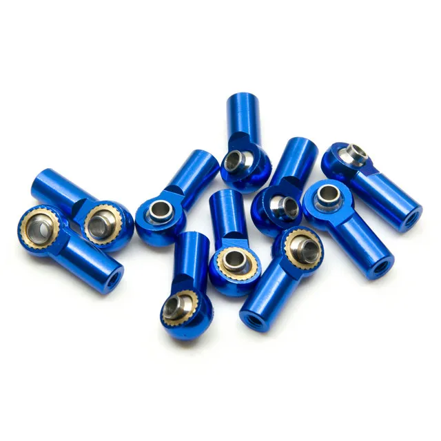 10PCS M3 Link Rod End Ball Joint, Aluminum Alloy, 26Mm Length, RC Ball Joint with 1.0 Inch, 31G Weight for 1/10 1/8 Universal Remote Control Auto Parts