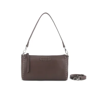 Custom Logo Elegant Ladies Purse and Handbags Fashion Genuine Leather Shoulder Bag Simple High Quality Women Crossbody Bags