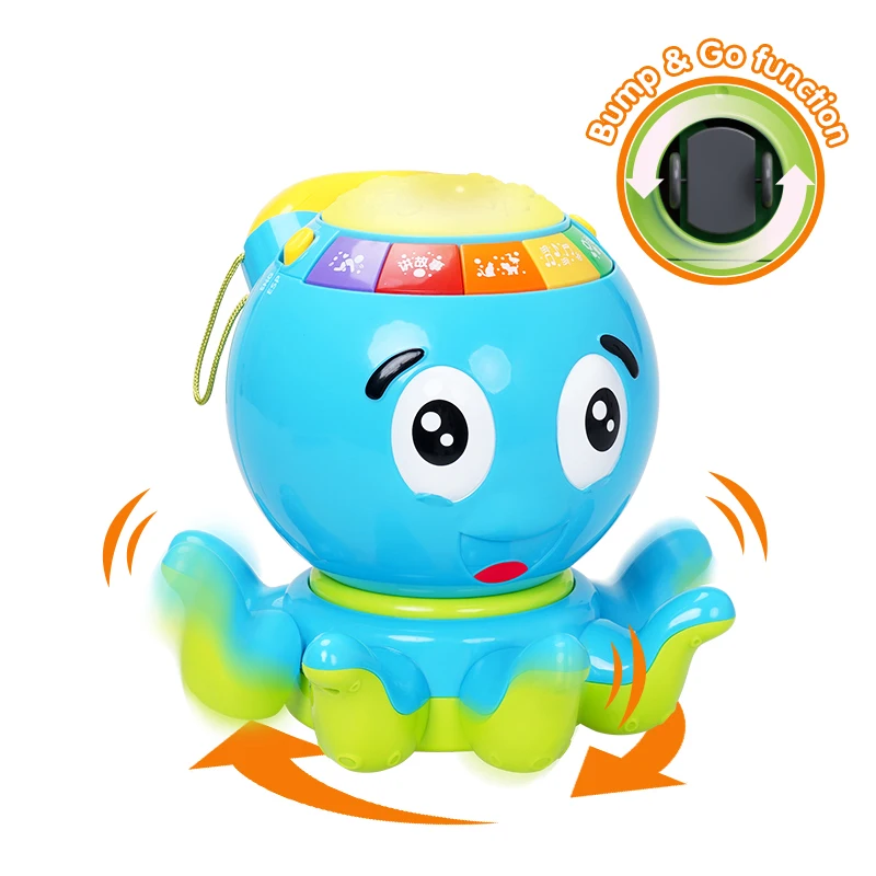 FiveStar Battery Operated Plastic Animal Music Octopus Educational Toy for Children Featuring Simulated Phone Call Function