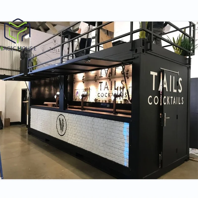 Portable container bar shipping container beer bar and cafe using for kiosk in street/park/square