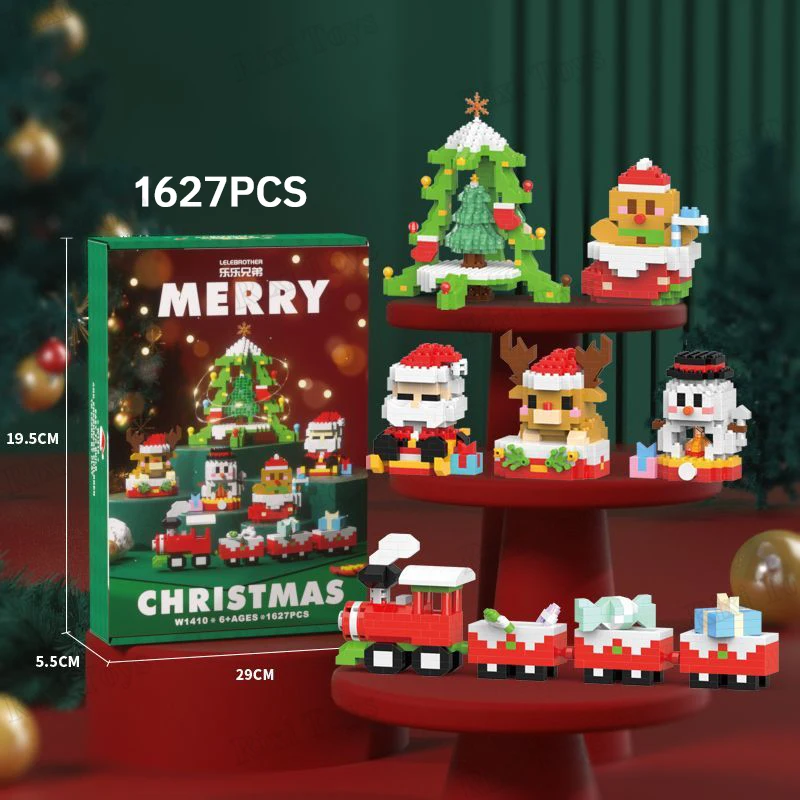 LELE Brother W1401-W1410 Christmas Tree Train Model - 174pcs