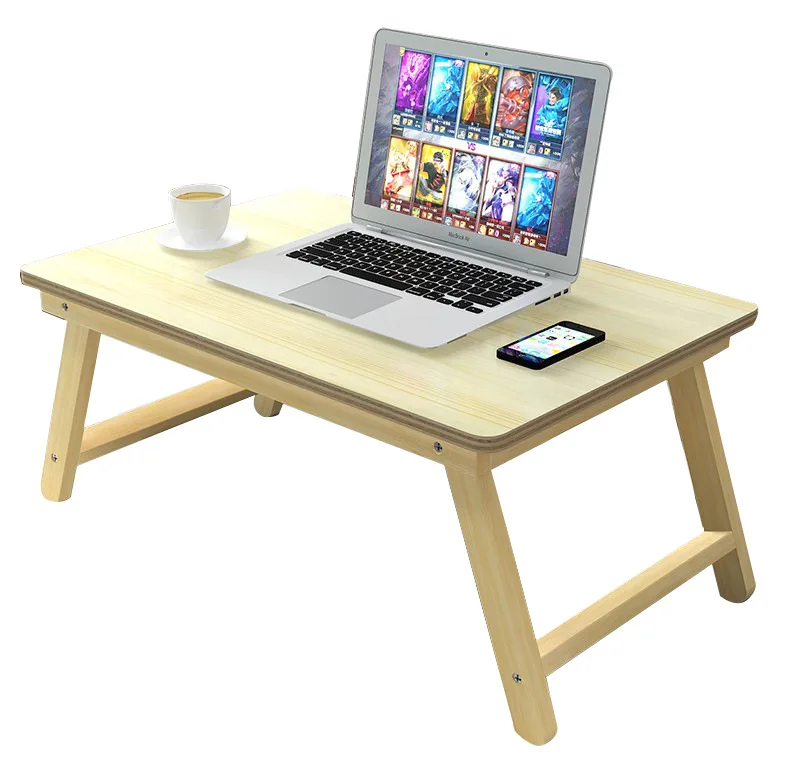 Большая складная подставка для ноутбука, столик для общежития из массива дерева, столик вертикальный, маленький, белый, для спальни