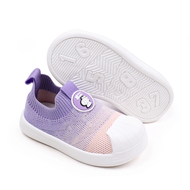 Spring and Autumn Knitted Shell Head Matching Mesh Breathable Baby Walking Shoes details
