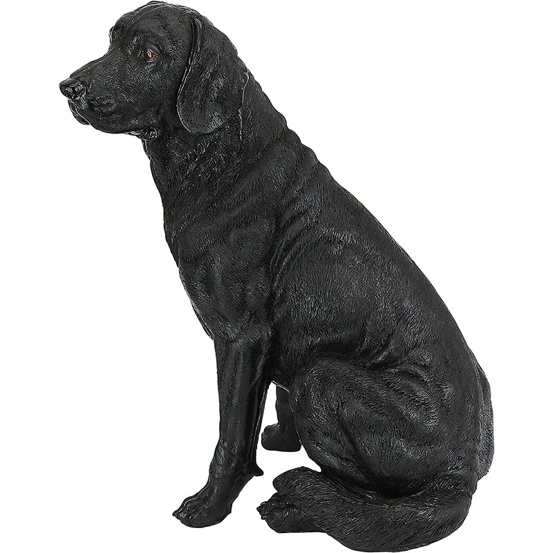 product wholesale custom resin animal statue for home decor resin resin pet dog statue polyresin black labrador animal figurine-8