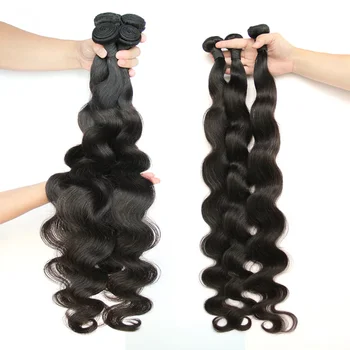 Human Hair Bundles Virgin Unprocessed Human Hair Body Wavy Bundles Natural Black Hair Extensions Body Wave 10A Grade Brazilian