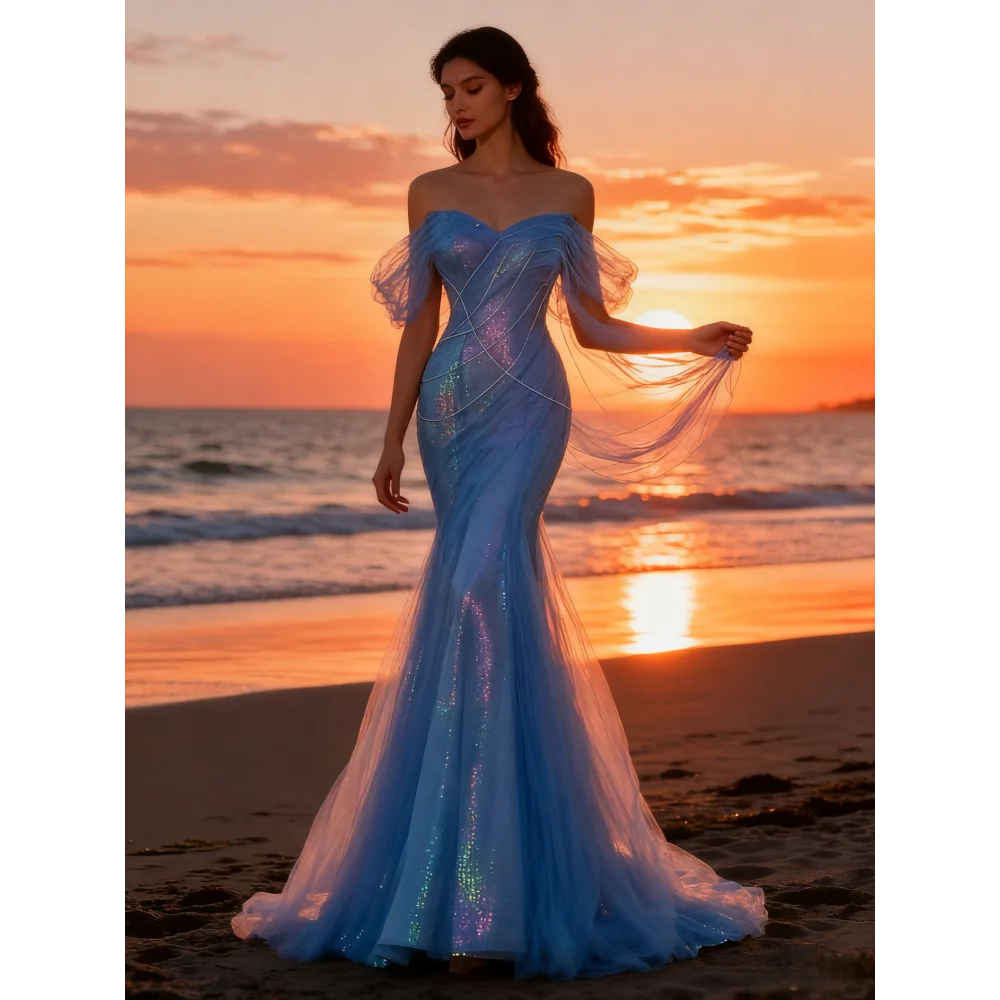 Modern Luxury Lace Spaghetti Strap Floor-Length Mermaid Bridal Wedding Dress with Maternity Support XL Size