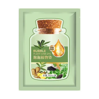 3-in-1 Cream Form Black Hair Dye Shampoo Permanent Ammonia-Free Color with Fast Shipping Low MOQ