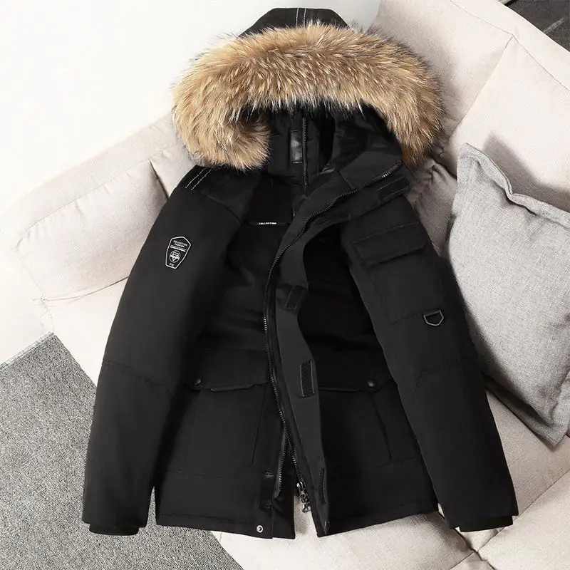 Men's Puffer Coat Winter Warm Hooded Jacket For Men Thick Down_voghion.com