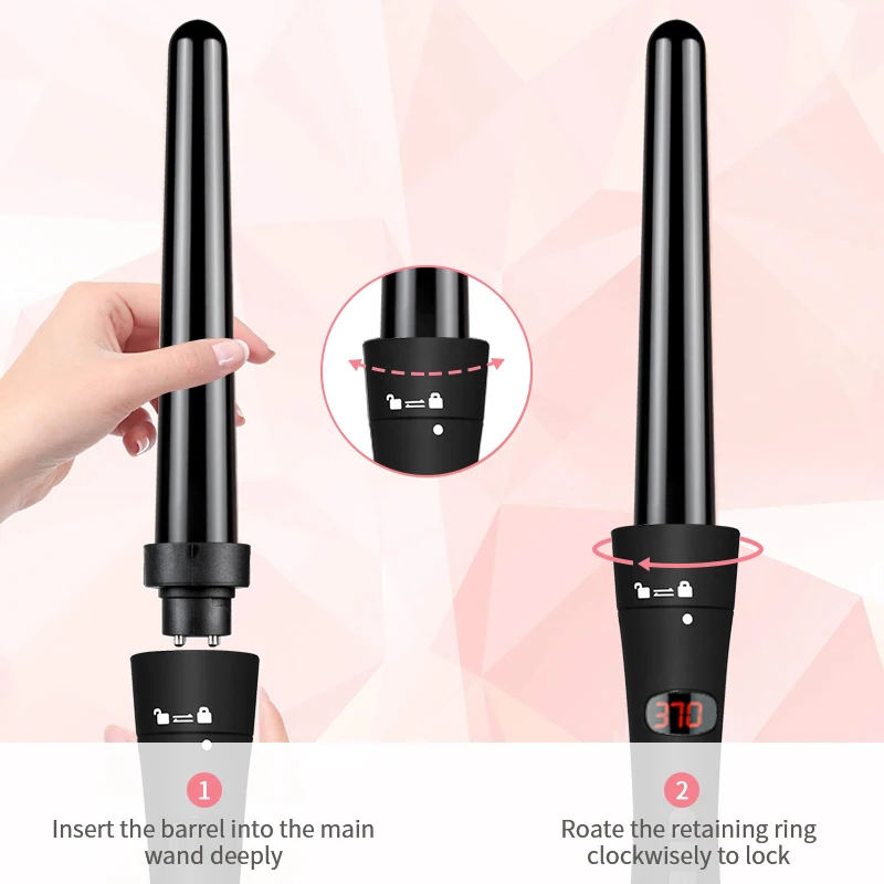 Roller Interchangeable Barrel Curling Iron Crimp Iron Wand Set Hair