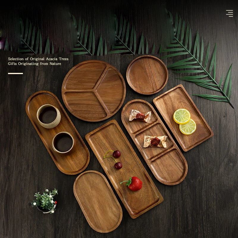 Wooden Trays Acacia Wood Food Serving Tray Wooden Serving Platter Charcuterie Board Set Charcuterie Trays