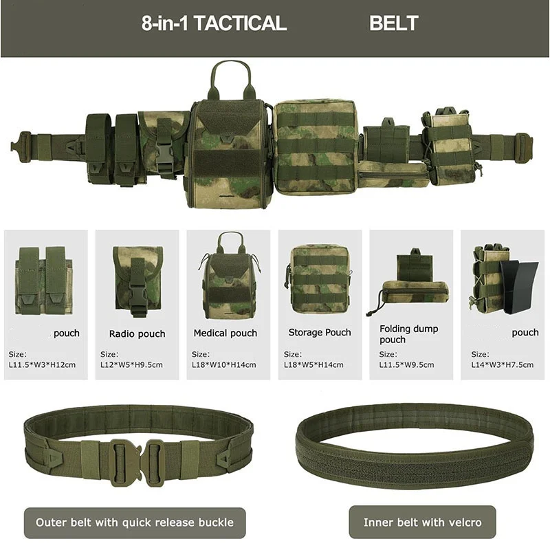 High Duty Multi-functional Tactical Belt Quick Release Rigger Belt Mountaineering Quick-release Buckle Heavy Duty Belts