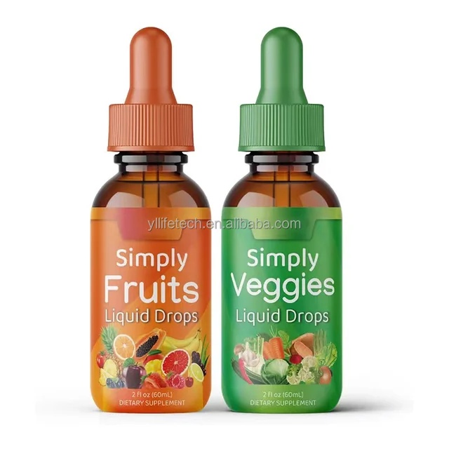 Factory OEM Fruits Liquid Drops Veggies Liquid Drops Pack 2 Amazon Hot Sale Diet