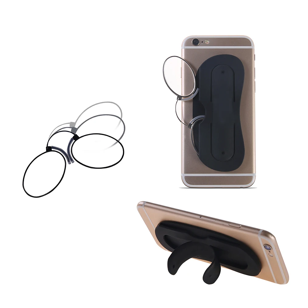 Metal Foldable Rimless Without Arms Nose Thin Folding Reading Glasses