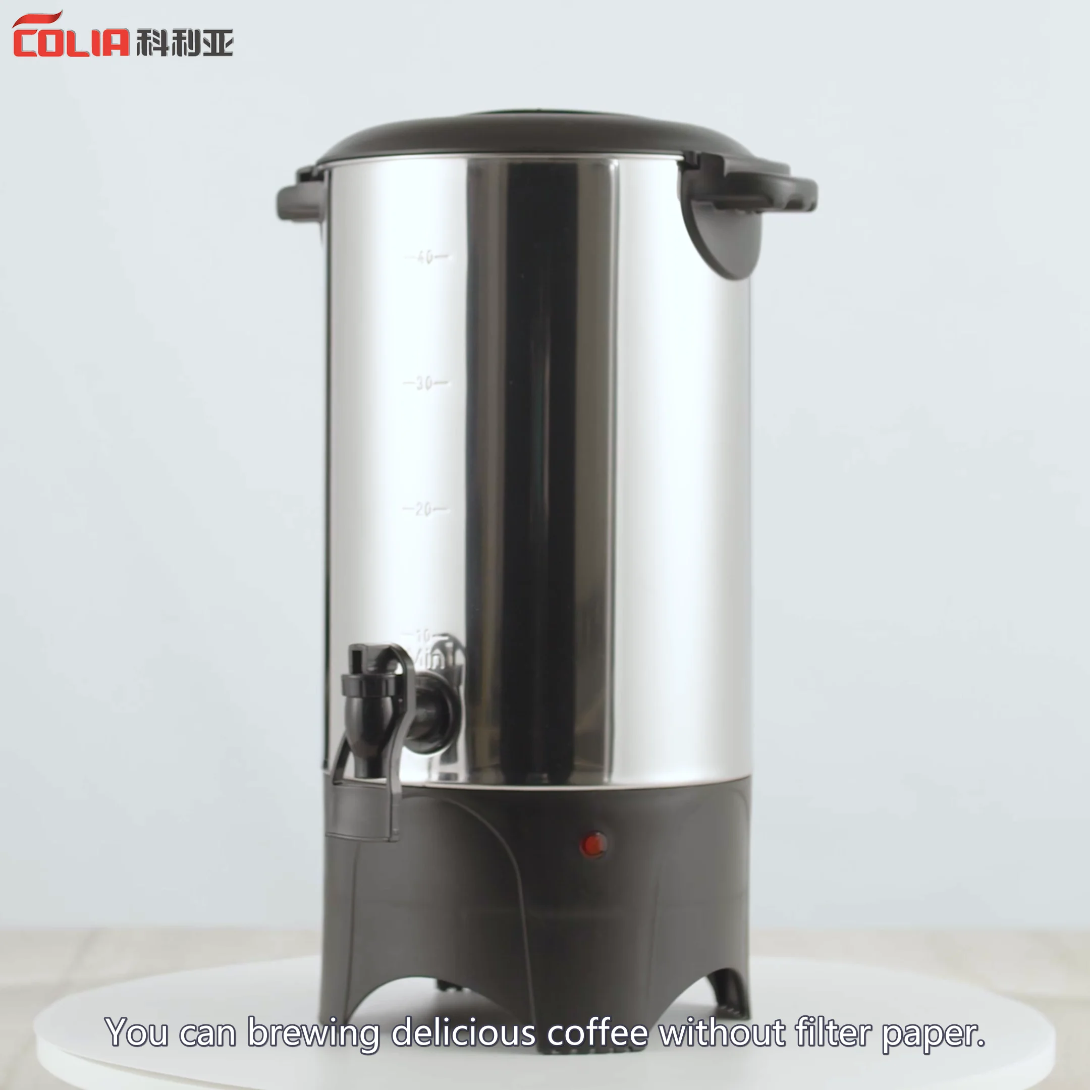 New 50 Cup Electric Coffee Maker Urn Machine Stainless Brewer Cafe
