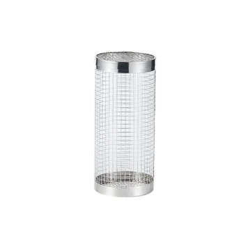 Outdoor Stainless Steel BBQ Grill Net Tube Cylinder Shape Metal Cage with Plastic Handle for Grilled Meat Rolling Feature