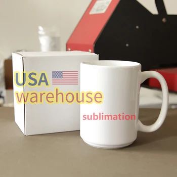Sublimation Mugs 15 Oz Blank Us Warehouse With Box 15oz Ceramic Coffee ...