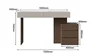 cabinet milk tea color+chestnut brown walnut wood grain