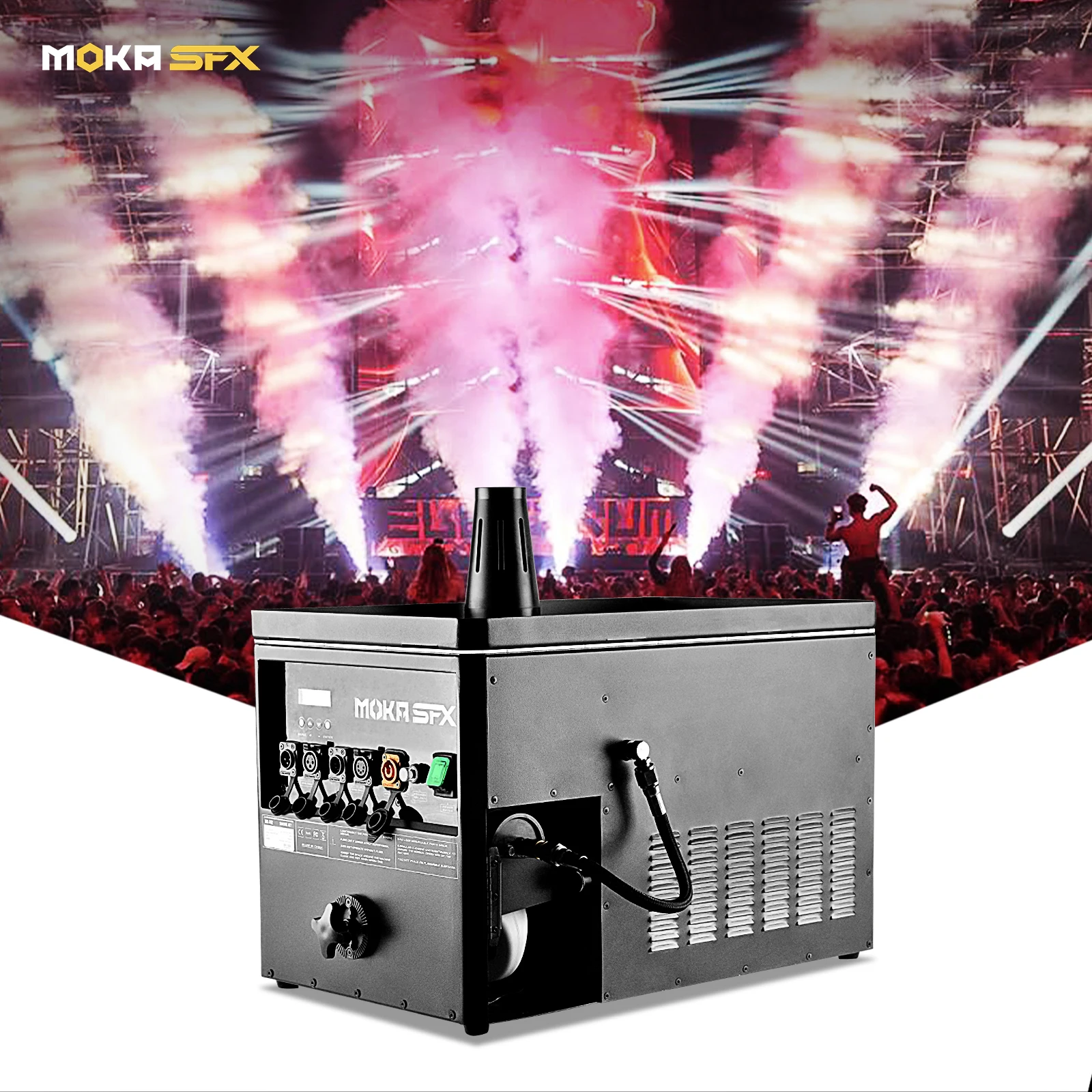 MOKA SFX MK-F02 4000W Outdoor LED Remote DMX 512 Smoke Machine