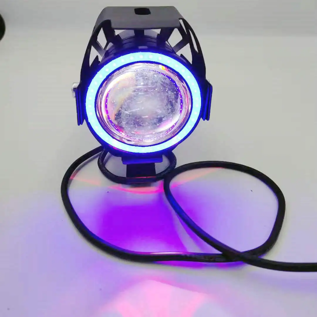 Wholesale External Spotlight Electric SCOOTER BICYCLE Led Motorcycle Glare Headlights Angel Eyes U7 Super Bright LAMP various color From m.alibaba.com