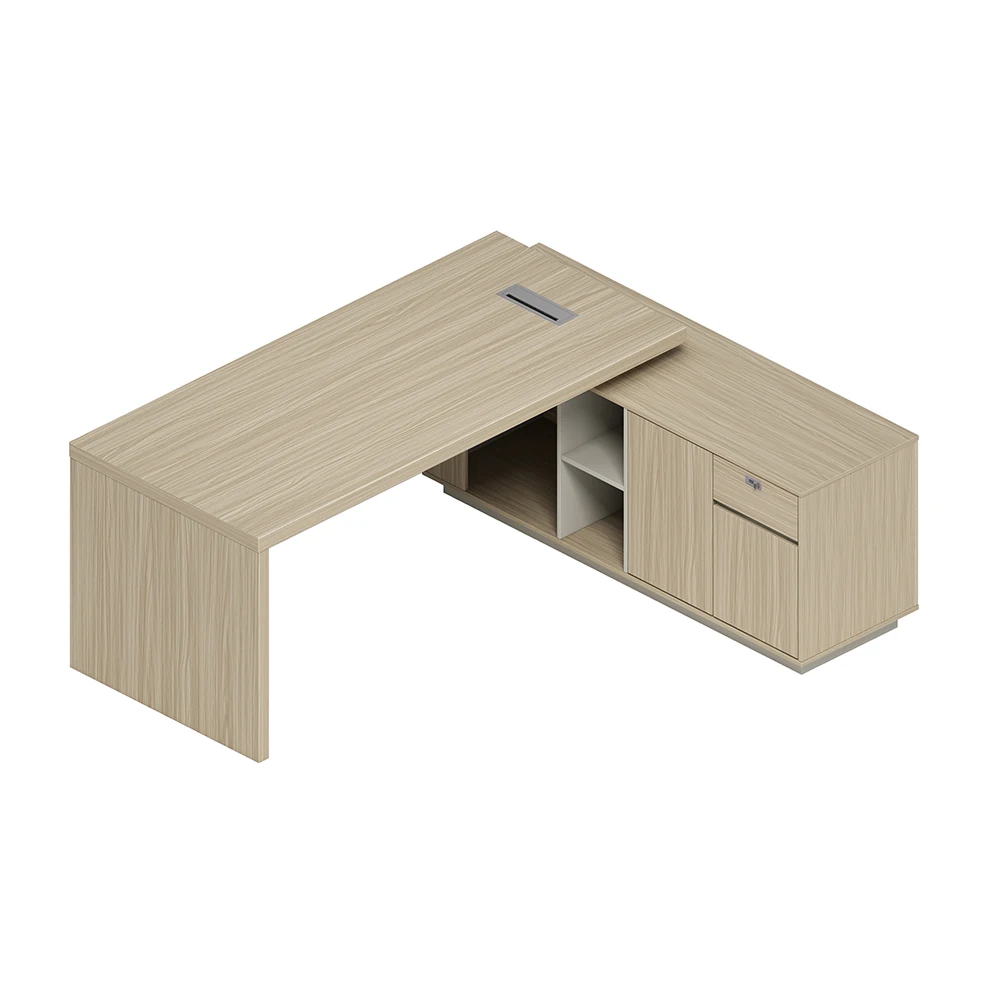 Office Furniture Factory Luxury l Shape Wood Executive Desk Strong Ceo boss Manager Table