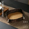 Bamboo woven satin printed fruit plate