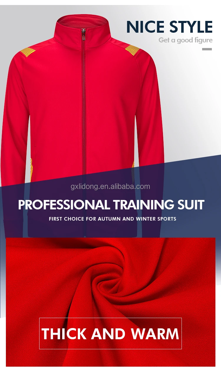 Custom Logo Club Football Jacket Men's Soccer Jacket And Pants 2022