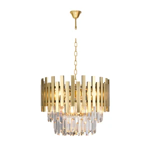 Modern Decorative 2022 Wedding Crystal Gold Chandelier Hot Sell for Interior