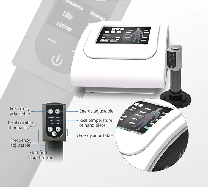 Mini Extracorperal physiotherapy joint pain eswt ed focus shockwave medical equipment for pain relief