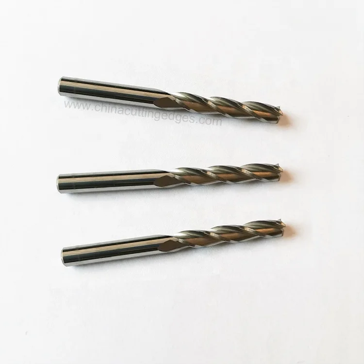 Solid Carbide Single Flute Spiral Router Bit End Mill For PVC Acrylic Hard Wood