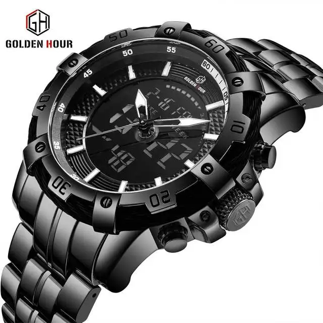 Golden Hour Uhr Digital Wasserdicht Unisex Sportuhren LED Digital