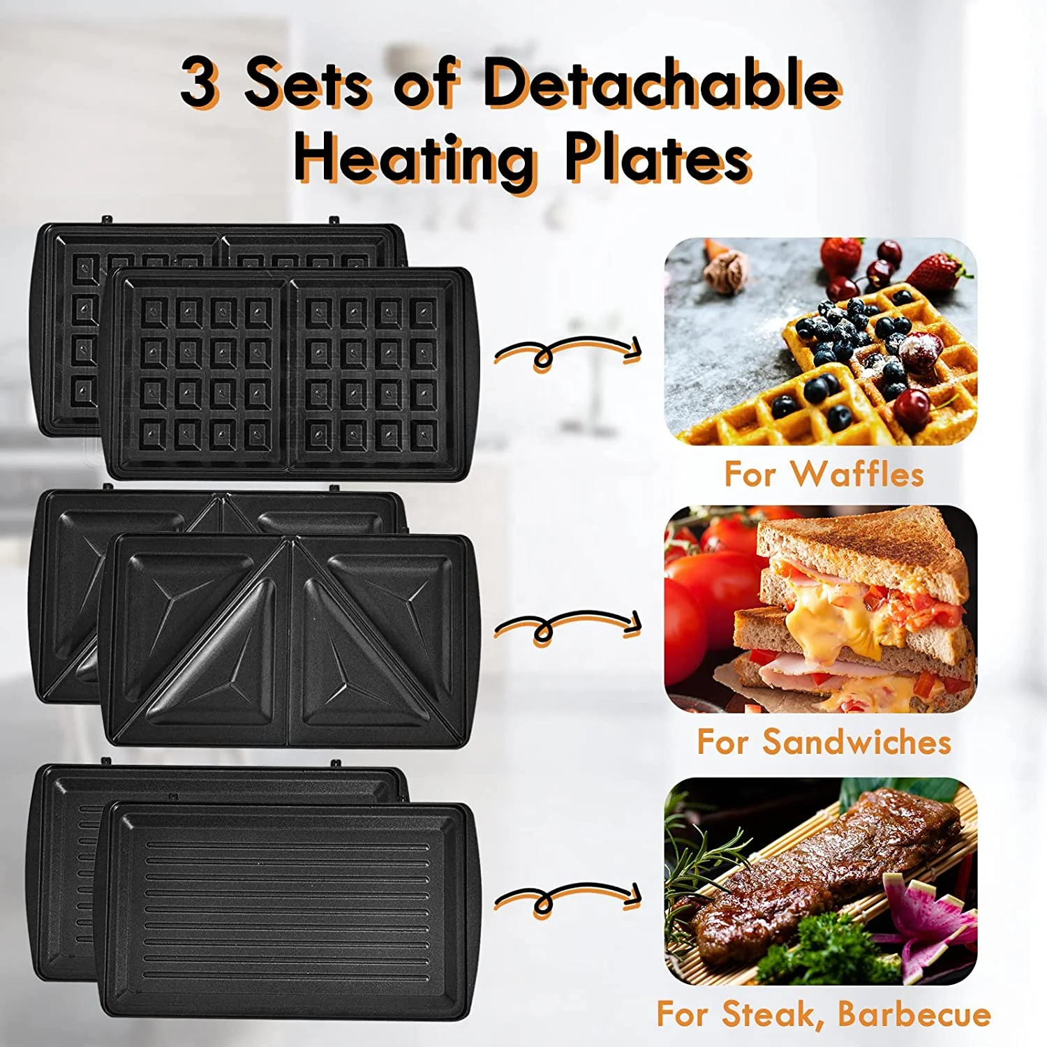 Electric Household Machine Breakfast Maker Machine With Toast Oven 3 in 1 Breakfast Makers