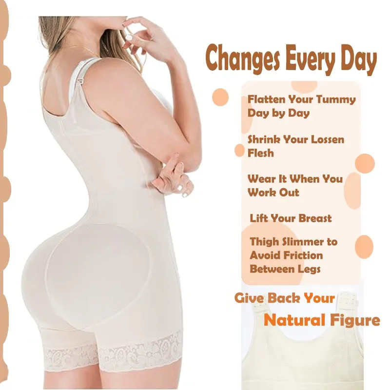 Women Side Zipper Colombian Girdles Post Surgery Gaine BBL Butt Lift Body Shaper Hourglass Girdle Sol Beauty Colombian Original