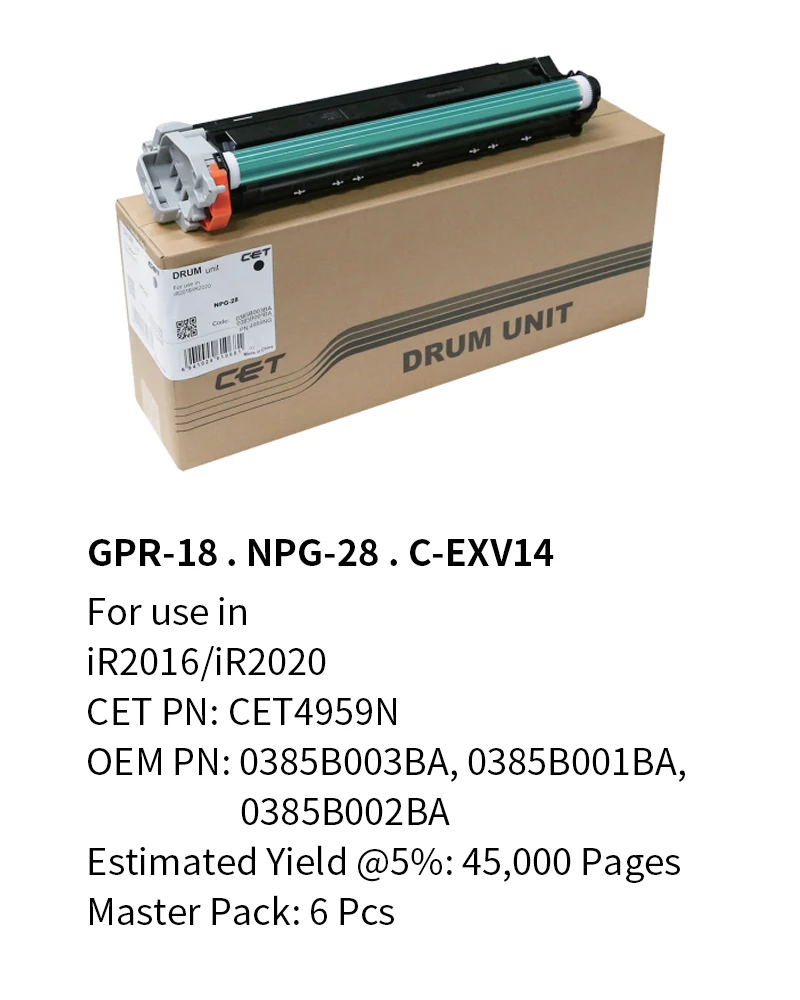 Canon Copier Replacement GPR18 Drum Unit Compatible For Canon