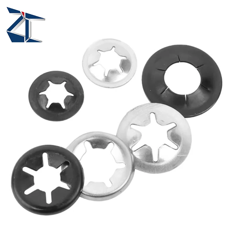 Factory Direct Spring Steel Stainless Steel Retaining Starlock Washer for Shaft Star Toothed Lock Washer