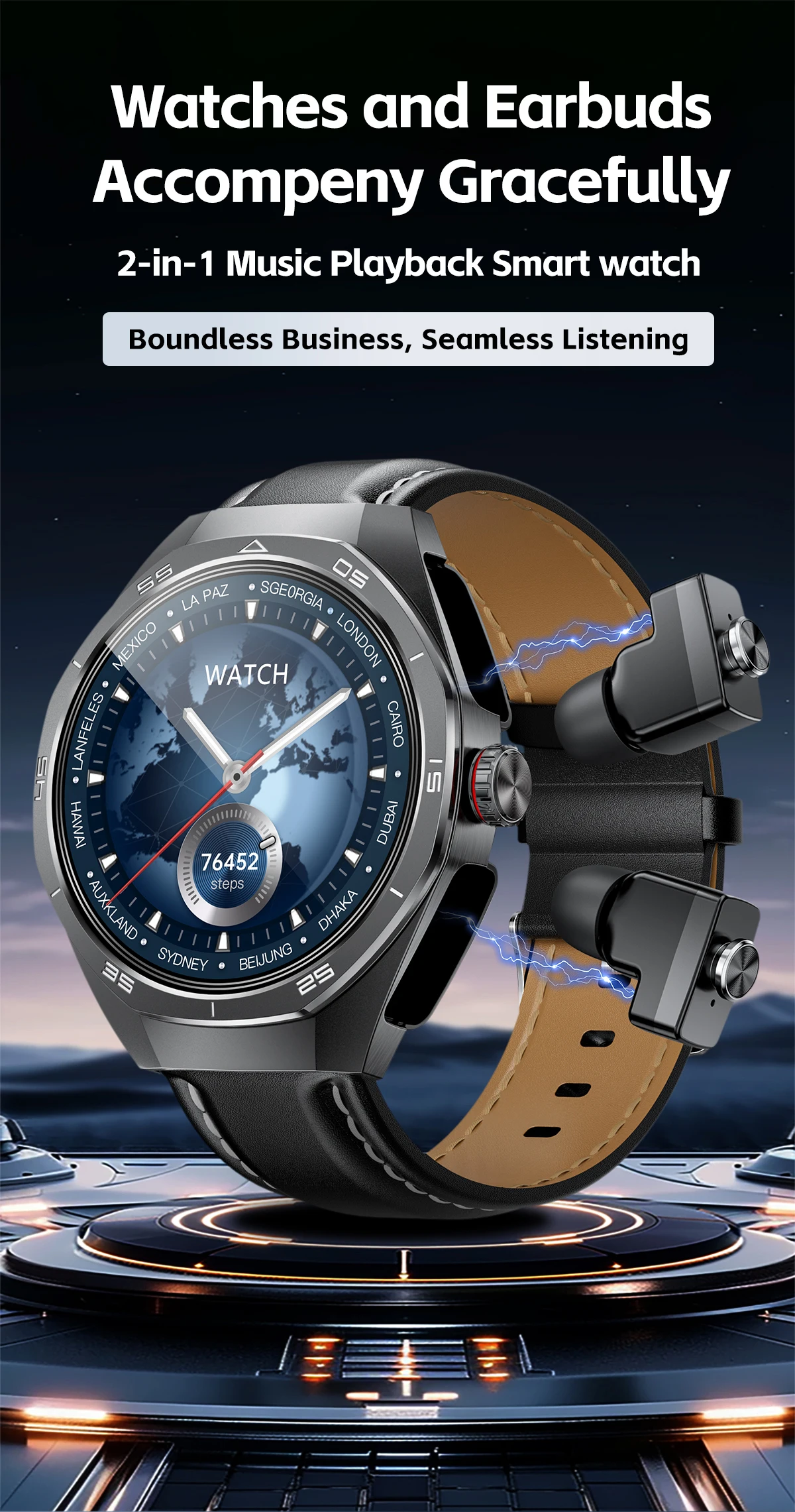 Chinese factory supplier supply  Gt97 Sanvnet 2025 Outdoors Sport Smart Watch With Earbuds Bt Call 2-in-1 Tws Ip67 Waterproof Heart Rate Smart Watch For Men - Buy Fitness Tracker Smart Watch round Shape Smart Watch ips Display Smart Watch charging Cable Charging Smart Watch fitness Monitoring Smartwatch sports Smartwatch earphone Equipped Smartwatch silica Gel Band Smartwatch sleep Tracking Smartwatch