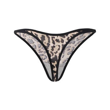 Low Rise Sexy Hot Comfortable and Breathable Skin Friendly Leopard Print Panties Thong Women's Panties
