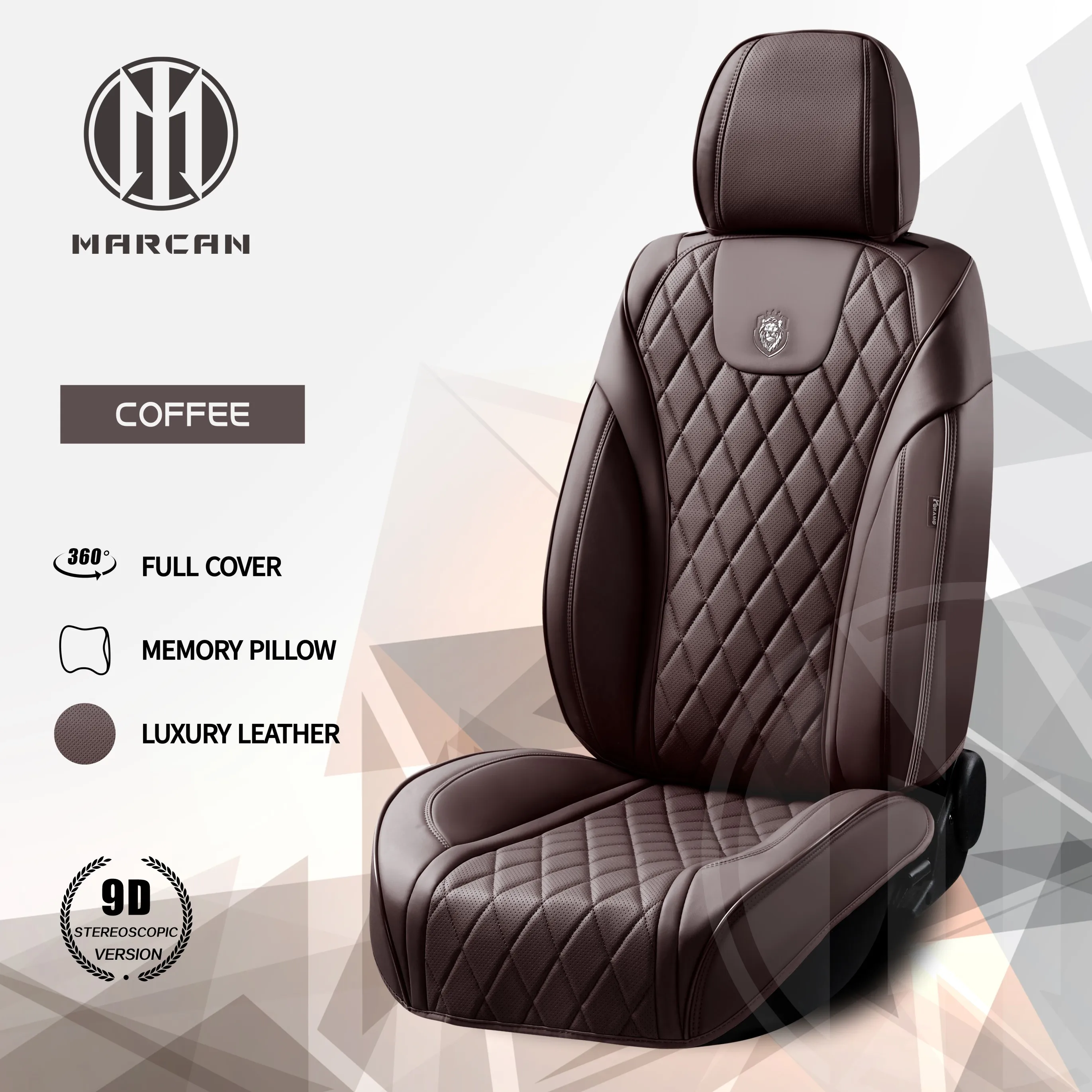 Luxury Universal Leather Car Seat Covers Breathable Full Set Oem