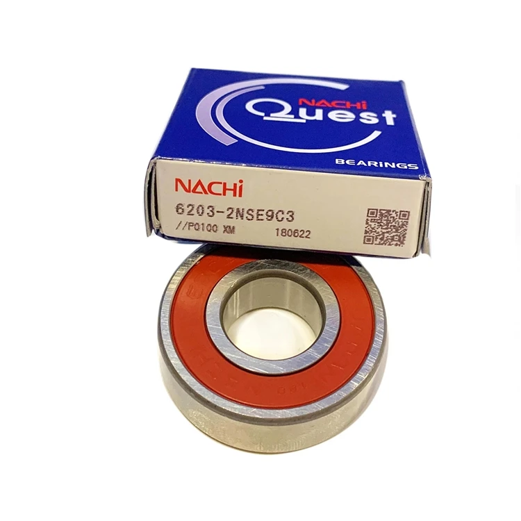 100 6203 2NSE9 NACHI Motor Quality bearing 6203 2RS 17x40x12 LOW PRICE LOT 100