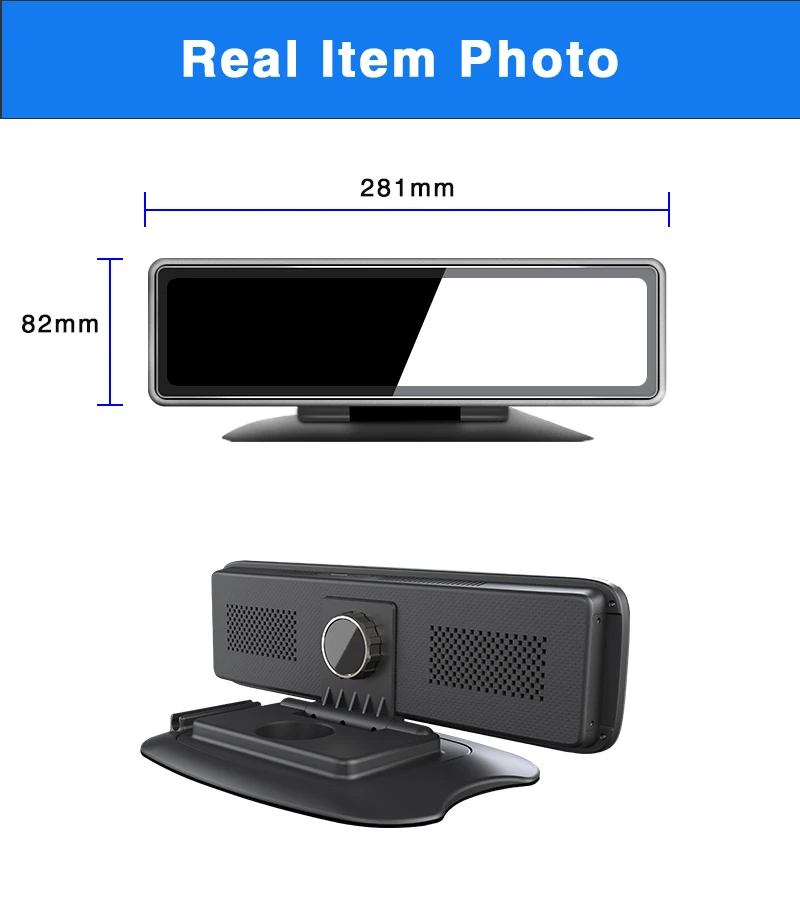 4 Cams Record 12" Touch Screen Mirror Car Dvr Fit 936v Max 512g Sd