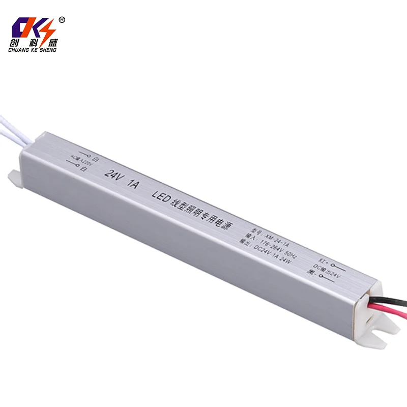 CKS Led Power Supply Adapter DC 24v 1a Ultra Thin Led Strip Driver 24W Slim Lighting Box Switching Power Supply for Cabinets