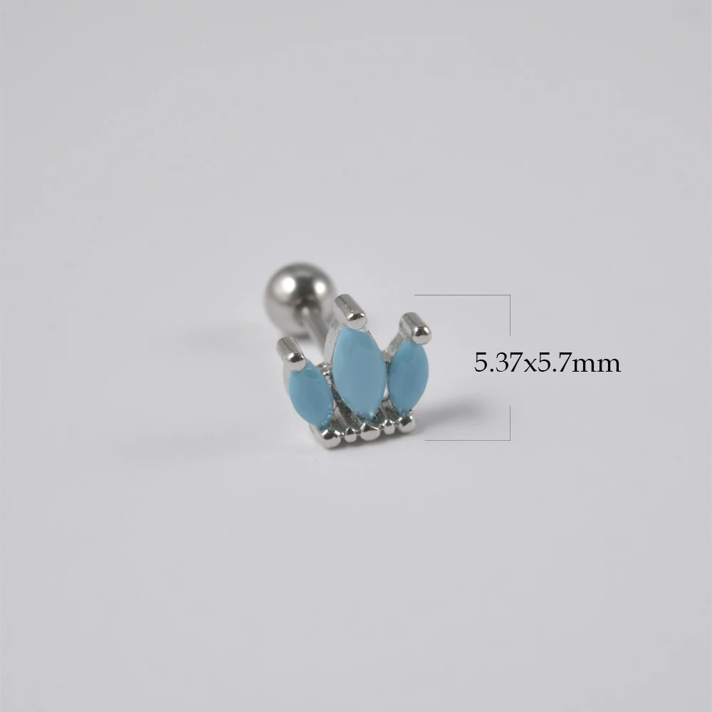 Set 7 Paia Di Orecchini Per Elica In Acciaio Chirurgico, Oro E Argento, Flat Back, Ipoallergenici, Per Piercing Multipli