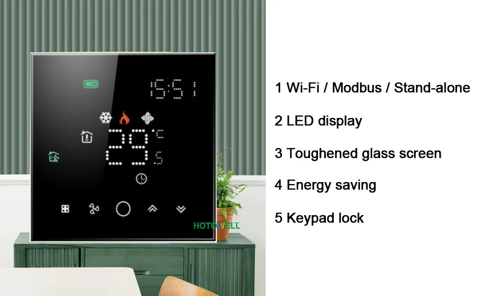 Termostato inteligente con Wifi para el hogar, controlador de