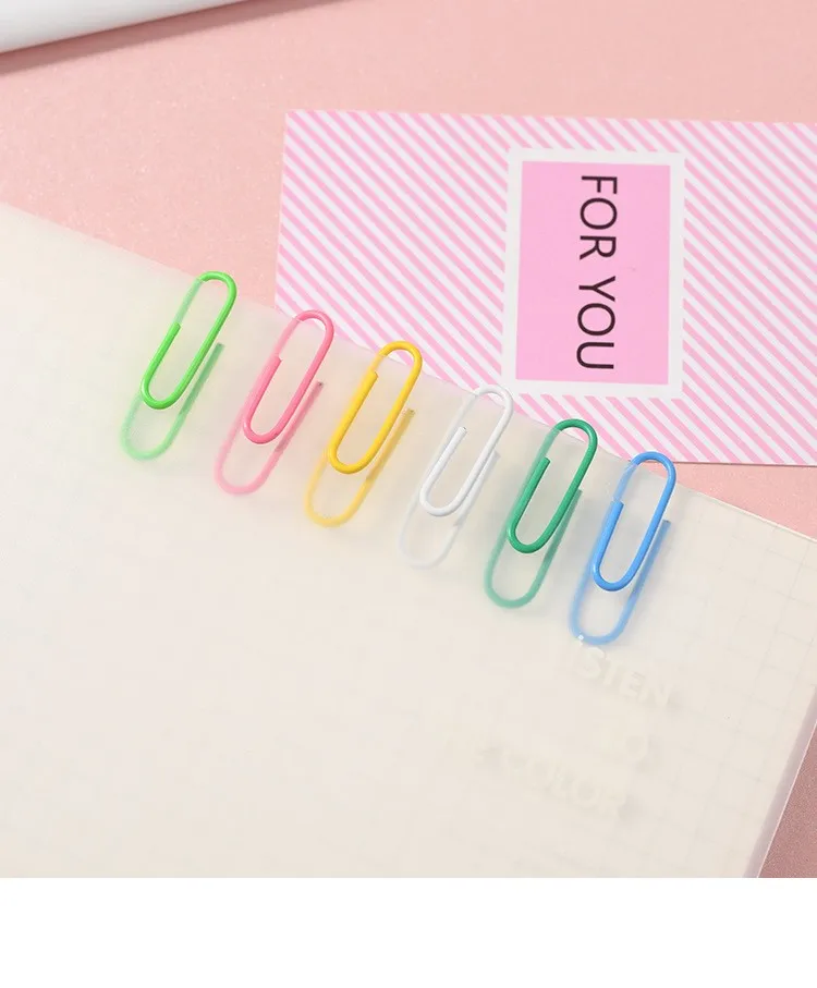 Factory Wholesale Boxed 28mm Paper Clips Sets Office Supplies Color