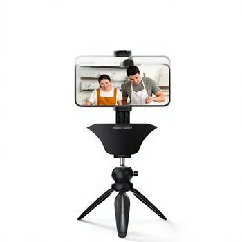 UBeesize 10-Inch Aluminum Selfie Ring Light Tripod Stand with Phone Holder Dimmable LED for Makeup Live Streaming (iOS/Android) detail image