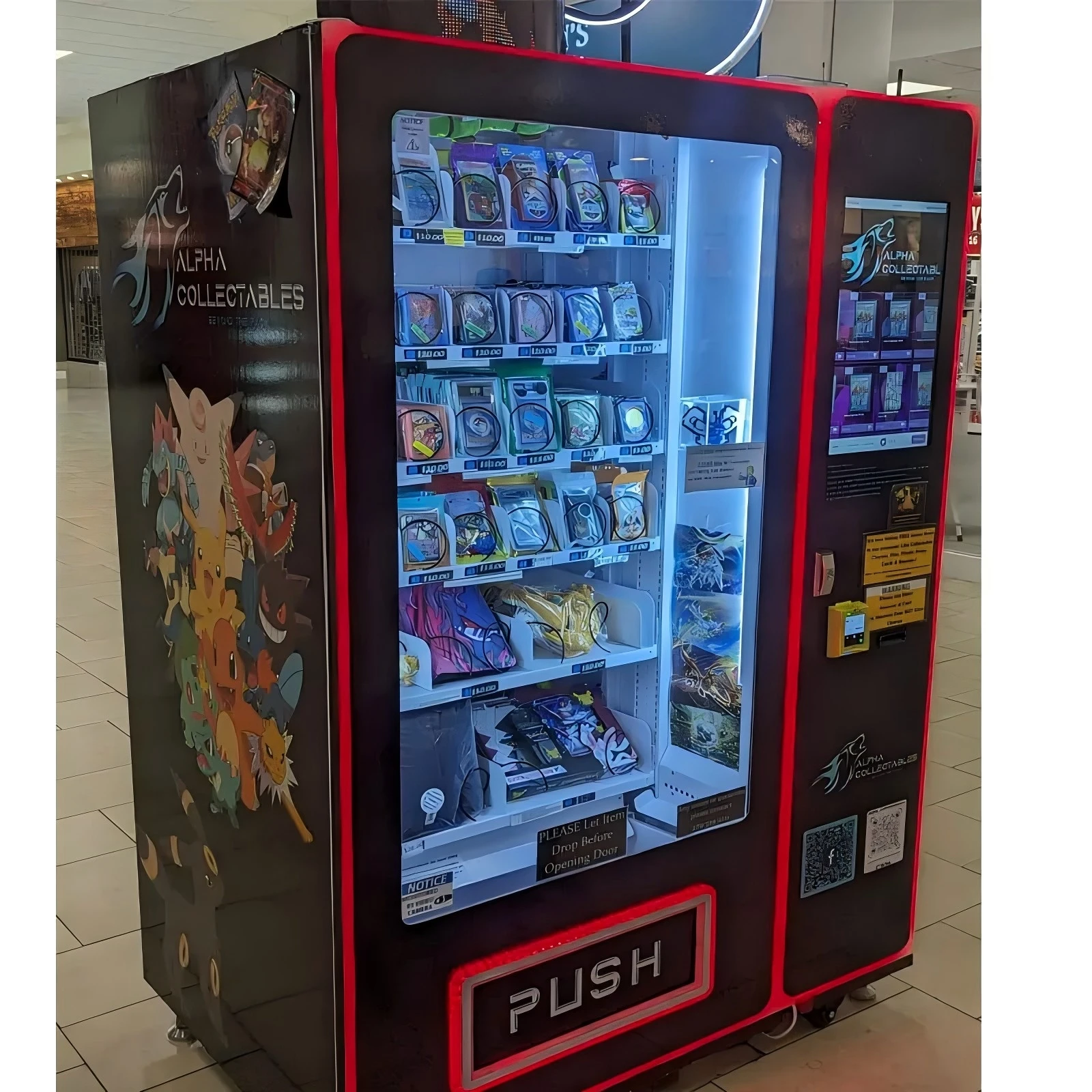 Wholesale Automatic Trading Card Vending Machine Free Custom Design Large Capacity LED Light for Pokemond Cards 24/7 Wholesale Automatic Trading Card Vending Machine Free Custom Design Large Capacity LED Light for Pokemond Cards 24/7