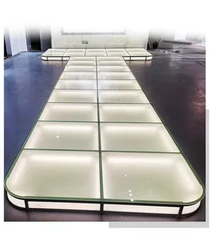 High quality customized non-slip tempered glass floor, glass railing, two, three layers of laminated tempered glass walkway
